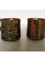 8 mugs en céramique vintage