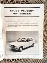 Revue technique L'expert Automobile # 89 Peugeot-1973 104