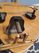 porte-manteaux muraux vintage en métal doré  3 patères 