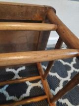 tabouret de bistrot en bois courbé verni vintage