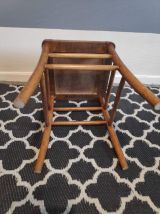 tabouret de bistrot en bois courbé verni vintage