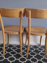 chaises de bistrot en bois courbé verni vintage