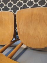 chaises de bistrot en bois courbé verni vintage