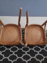 chaises de bistrot en bois courbé verni vintage