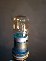 petit lampe fer forgé 1920  pate de verre  type muller non s