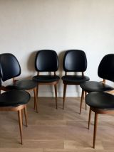 Suite de 6 chaises Pégase de chez Baumann vintage années 60