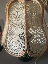 Lampe vintage abat jour crochet