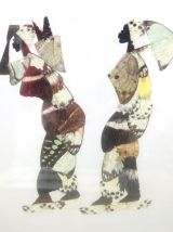Deux cadres en véritables ailes de papillons - Art africain