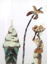 Deux cadres en véritables ailes de papillons - Art africain