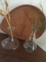 Duo de carafes en verre.