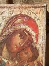 Icône de la vierge de Korsun (russe) sur bois massif