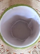 Pouf moumoute vert - Années 70