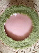 Pouf moumoute vert - Années 70