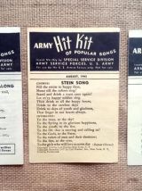 Tonette song book" &amp; "Hit kit of populars songs" - USA Army
