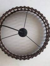 Suspension en bois et osier