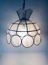 Suspension vintage nacre et laiton