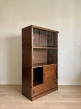 Bibliothèque vitrine mobulable vintage années 50