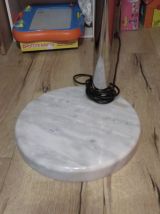 Lampadaire design à 5 têtes en acier/marbre