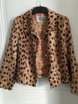 Veste courte Léopard Yvan et Marzia, vintage