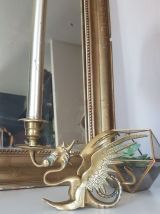 Bougeoire Dragon / Griffon / bougie / Déco de Table/ or / La
