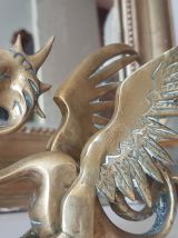 Bougeoire Dragon / Griffon / bougie / Déco de Table/ or / La