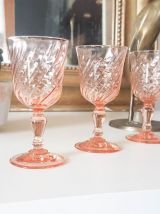 Lot de 6 Verres à liqueur rose verres à dépression ROSALINE 