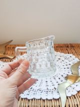 Pot à lait en verre motif géométrique Petit pichet Soliflore