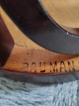 tabouret de bar estampillé Baumann en bois 