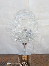 Jolie applique murale en verre et chrome 