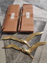 mouettes en laiton massif avec crochets au dos