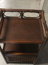 Paire de chevets en rotin années 60