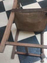 Lot 6 chaises Henri II  cuir et bois