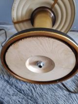 lampe champignon art déco doré et marron en métal léger