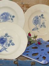 Dessous de plat vintage en fonte bleu