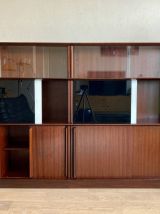  Bibliothèque vitrine en enfilade Oscar vintage années 60