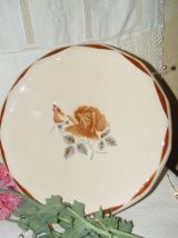 Petite coupe ou légumier vintage au motif de rose