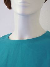 Robe babydoll Mod trapèze Twiggy turquoise vintage 60's