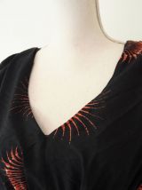 Longue robe hippie manches papillons vintage 70's