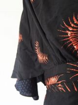 Longue robe hippie manches papillons vintage 70's