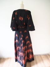 Longue robe hippie manches papillons vintage 70's