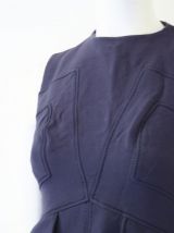 Robe ajustée en laine mauve vintage 60's 70's