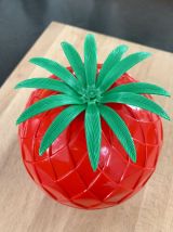 Seau à glaçons ananas rouge vintage