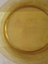 6 assiettes  a desserts  en verre Verico France vintage 