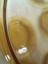 6 assiettes plate   en verre Verico France vintage 1970 