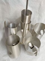 Suspension 5 lampes aluminium style Max Sauze