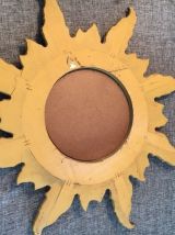 Grand miroir soleil bois 58cm 1940