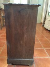 Petit meuble en bois et marbre