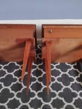 chevets vintage des années 70 en teck verni