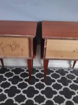 chevets vintage des années 70 en teck verni