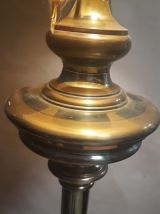 lampadaire laiton tourner cuivré abat jour 41x50cm hauteur  